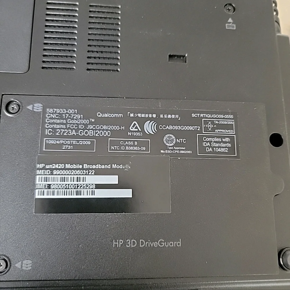 HP EliteBook 8440p Powers On Memory And Hard Drive Wiped